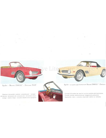 1964 MORETTI 2500 S.S. BROCHURE ITALIAANS