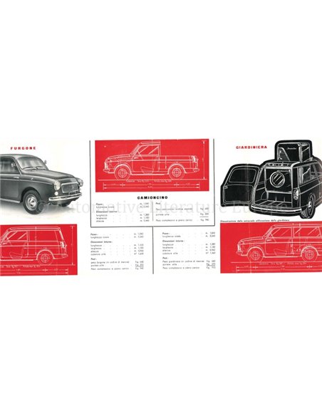 1958 MORETTI FIAT 500 BROCHURE ITALIAN