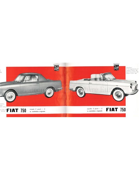 1961 MORETTI FIAT 750 BROCHURE 