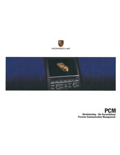 2012 PORSCHE PCM VERKORT INSTRUCTIEBOEKJE DUITS