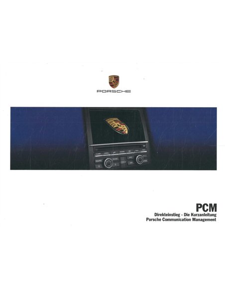 2012 PORSCHE PCM VERKORT INSTRUCTIEBOEKJE DUITS
