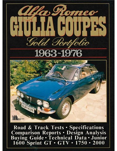 ALFA ROMEO GIULIA COUPES 1963 - 1976, GOLD PORTFOLIO