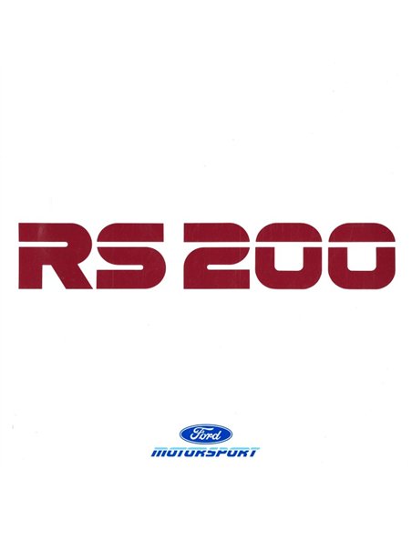 1987 FORD RS200 PROSPEKT ENGLISCH