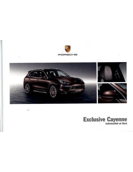 2014 PORSCHE CAYENNE EXCLUSIVE HARDCOVER PROSPEKT DEUTSCH
