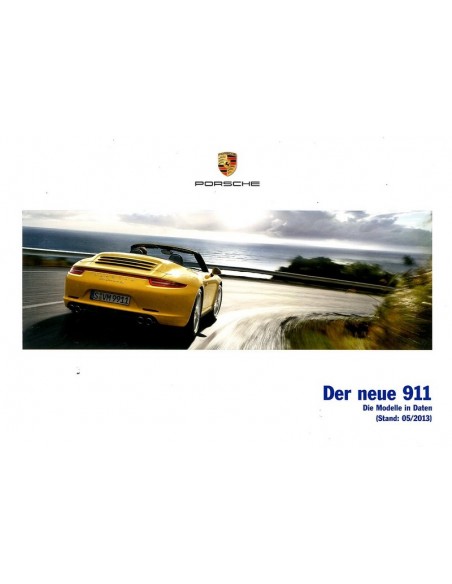 2014 PORSCHE 911 CARRERA HARDCOVER BROCHURE DUITS