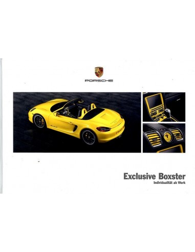 2013 PORSCHE BOXSTER EXCLUSIVE HARDCOVER BROCHURE DUITS
