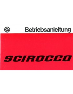 1977 VOLKSWAGEN SCIROCCO INSTRUCTIEBOEKJE DUITS