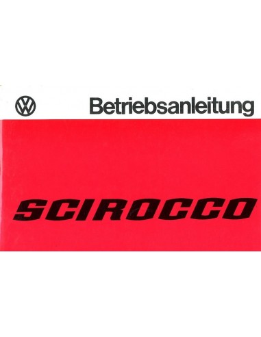 1977 VOLKSWAGEN SCIROCCO INSTRUCTIEBOEKJE DUITS