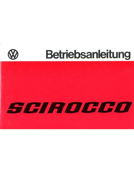 1977 VOLKSWAGEN SCIROCCO INSTRUCTIEBOEKJE DUITS