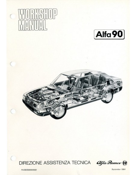 1984 ALFA ROMEO 90 WERKPLAATSHANDBOEK ENGELS