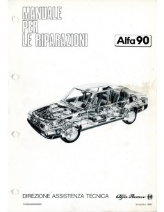 1984 ALFA ROMEO 90 WERKPLAATSHANDBOEK ITALIAANS 2