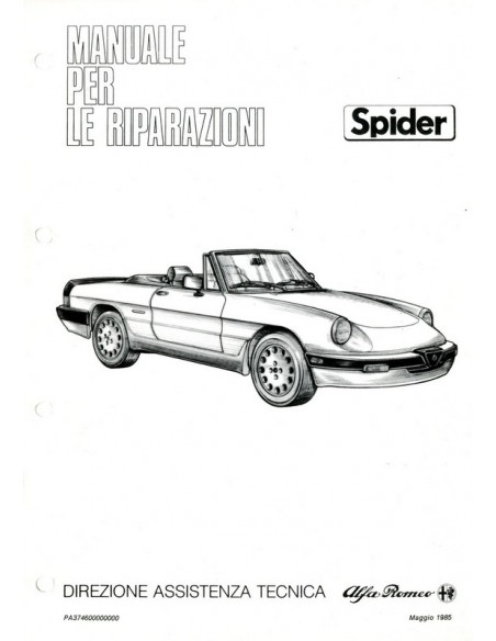 1986 ALFA ROMEO SPIDER QV WERKPLAATSHANDBOEK ITALIAANS