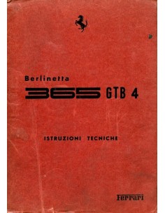 1968 FERRARI GTB/4 WERKPLAATSHANDBOEK ITALIAANS