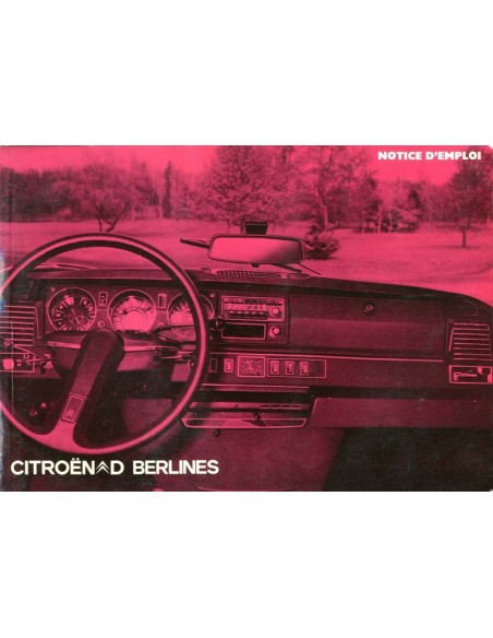 1972 CITROEN D DS SUPER SPECIAL INSTRUCTIEBOEKJE FRANS