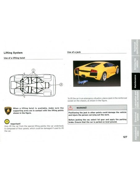 2007 LAMBORGHINI MURCIELAGO LP-640 INSTRUCTIEBOEKJE ENGELS