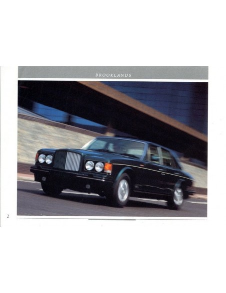 1993 BENTLEY BROOKLANDS HARDCOVER INSTRUCTIEBOEKJE ENGELS