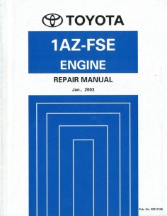 2003 TOYOTA AVENSIS 1AZ-FSE MOTOR WERKPLAATSHANDBOEK ENGELS