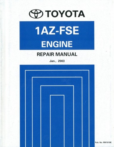 2003 TOYOTA AVENSIS 1AZ-FSE MOTOR WERKPLAATSHANDBOEK ENGELS