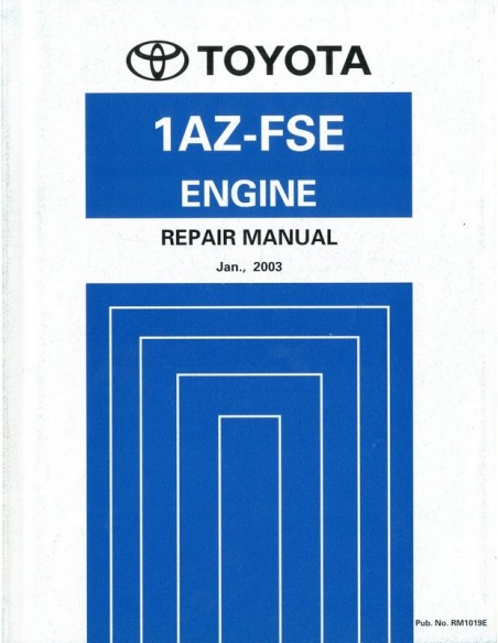 2003 TOYOTA AVENSIS 1AZ-FSE MOTOR WERKPLAATSHANDBOEK ENGELS