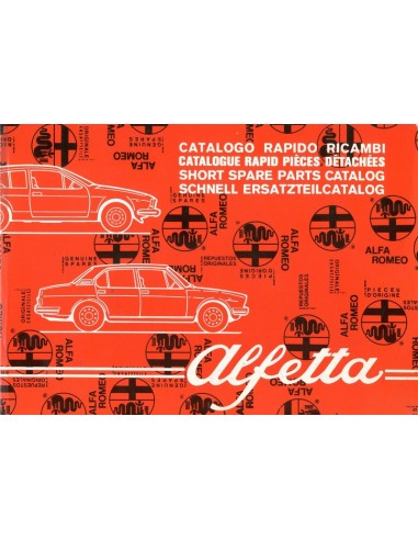 1979 ALFA ROMEO ALFETTA SNEL ONDERDELENHANDBOEK