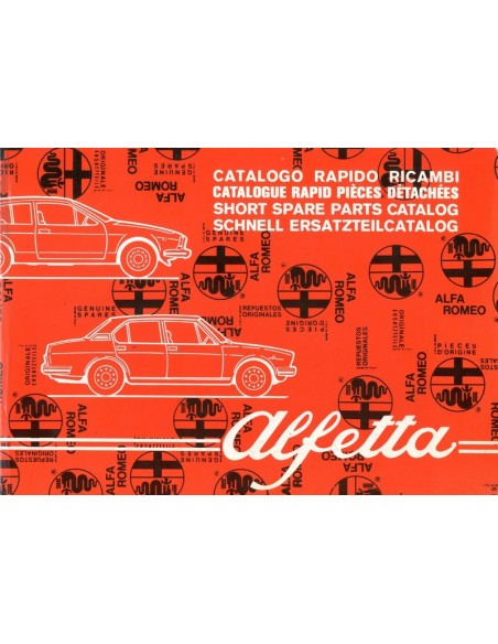1979 ALFA ROMEO ALFETTA SNEL ONDERDELENHANDBOEK