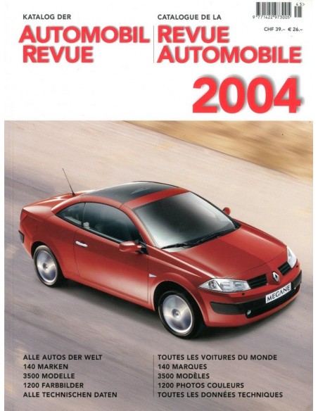 2004 AUTOMOBIL REVUE JAARBOEK DUITS FRANS