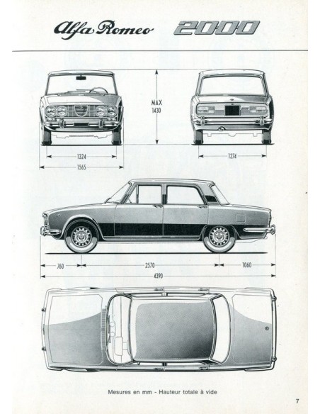 1972 ALFA ROMEO 2000 BERLINA INSTRUCTIEBOEKJE FRANS