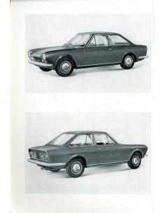 1968 FIAT 124 SPORT COUPE INSTRUCTIEBOEKJE ENGELS 2