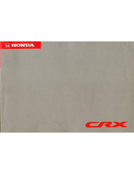 1992 HONDA CRX INSTRUCTIEBOEKJE DUITS