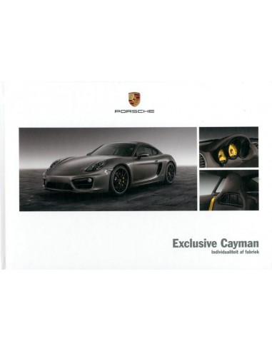 2013 PORSCHE EXCLUSIVE CAYMAN HARDCOVER PROSPEKT NIEDERLÄNDISCH