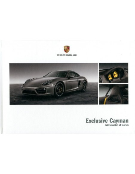2013 PORSCHE CAYMAN EXCLUSIVE HARDBACK BROCHURE DUTCH