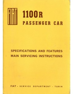 1966 FIAT 1100 R WERKPLAATSHANDBOEK ENGELS