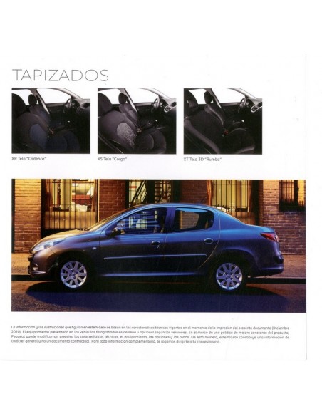 2010 PEUGOT 207 COMPACT SEDAN BROCHURE SPAANS