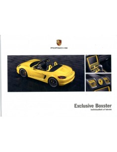 2013 PORSCHE BOXSTER EXCLUSIVE HARDCOVER BROCHURE NEDERLANDS