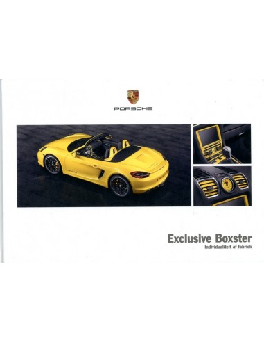 2013 PORSCHE BOXSTER EXCLUSIVE HARDCOVER BROCHURE NEDERLANDS