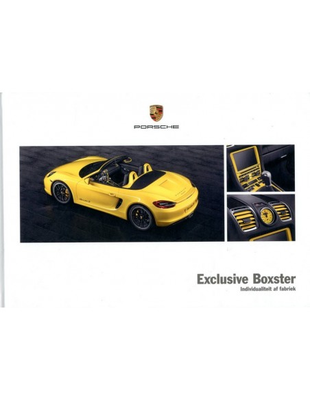 2013 PORSCHE BOXSTER EXCLUSIVE HARDCOVER BROCHURE NEDERLANDS