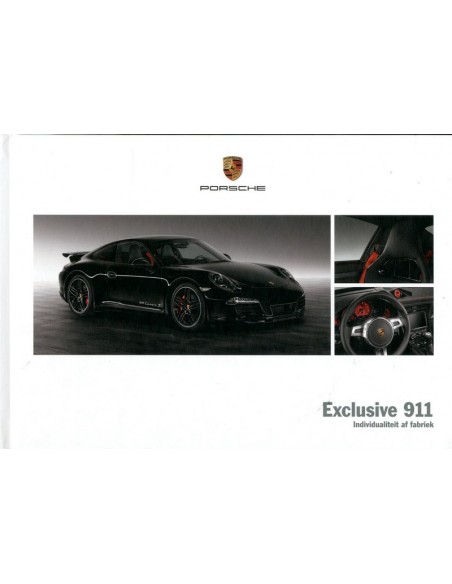 2013 PORSCHE 911 CARRERA EXCLUSIVE HARDCOVER BROCHURE NEDERLANDS