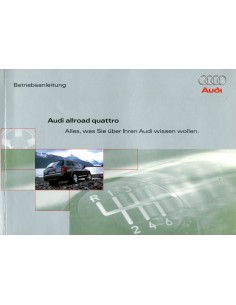2000 AUDI ALLROAD QUATTRO INSTRUCTIEBOEKJE DUITS