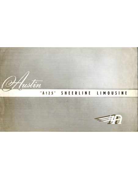 1951 AUSTIN A125 SHEERLINE LIMOUSINE BROCHURE ENGELS