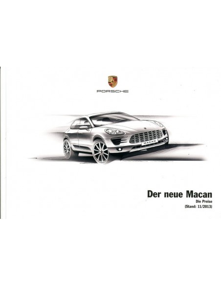 2013 PORSCHE MACAN HARDCOVER BROCHURE DUITS