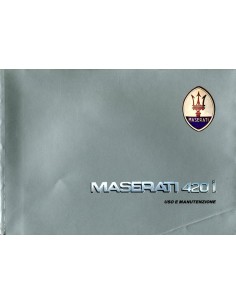 1986 MASERATI 420I INSTRUCTIEBOEKJE ITALIAANS