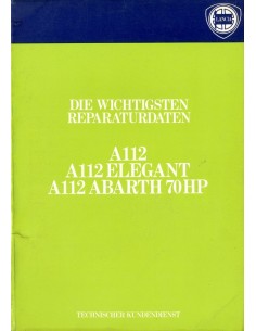 1979 AUTOBIANCHI A112 WERKPLAATSHANDBOEK DUITS