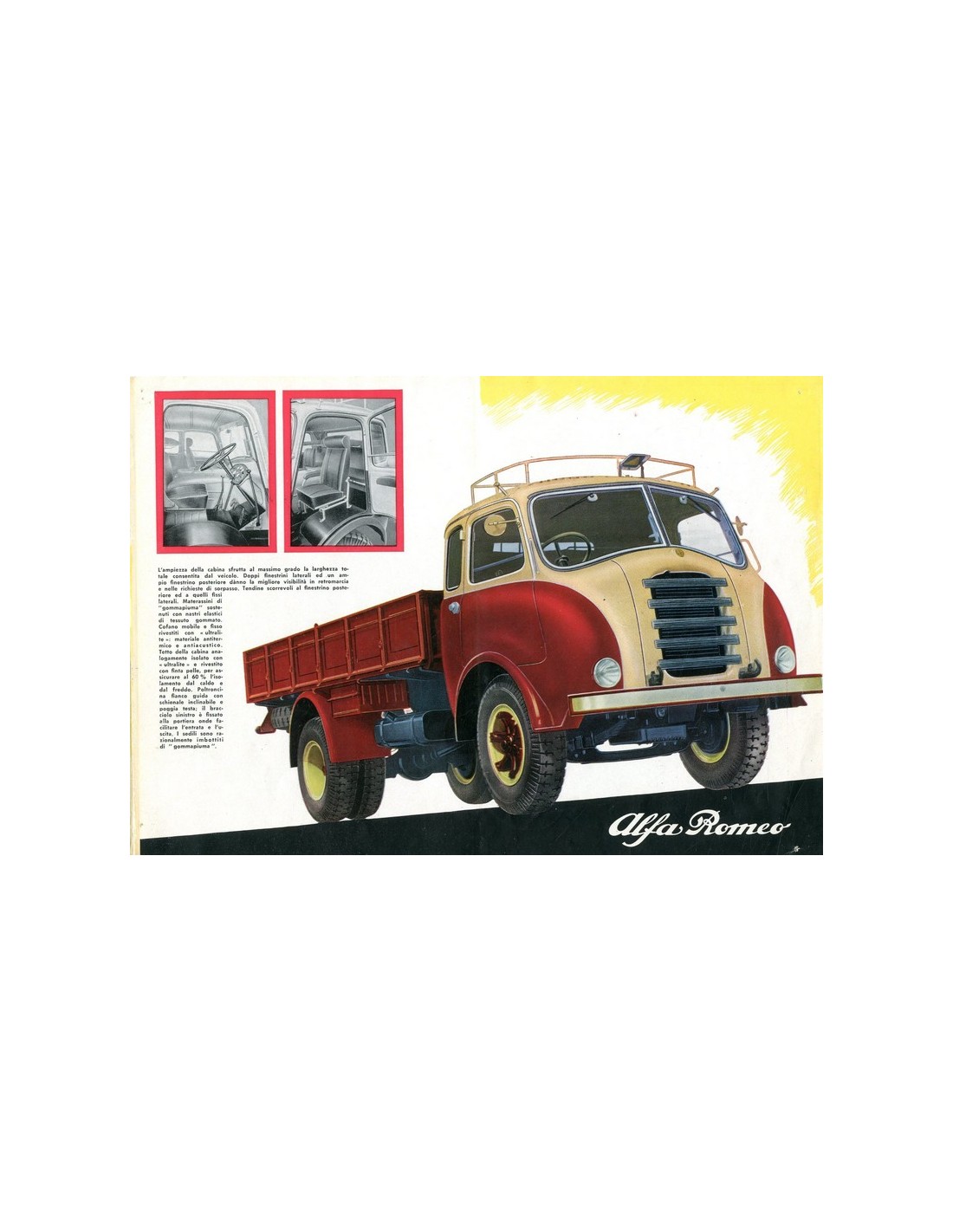 1955 Alfa Romeo 950 Autocarro Brochure Italian
