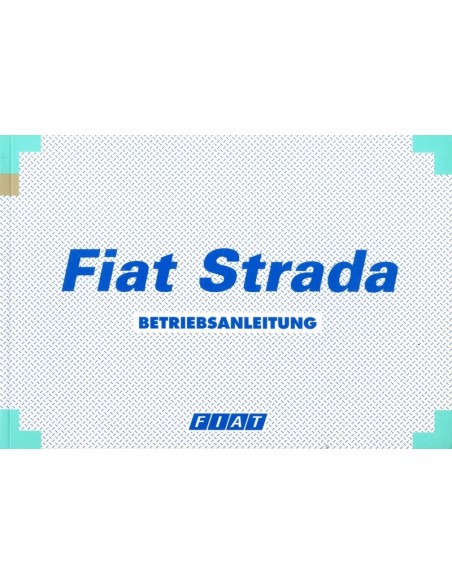 1999 FIAT STRADA INSTRUCTIEBOEKJE DUITS