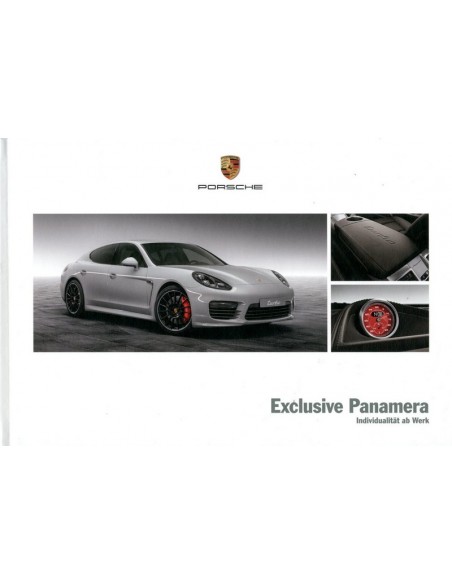 2014 PORSCHE PANAMERA EXCLUSIVE HARDCOVER BROCHURE DUITS