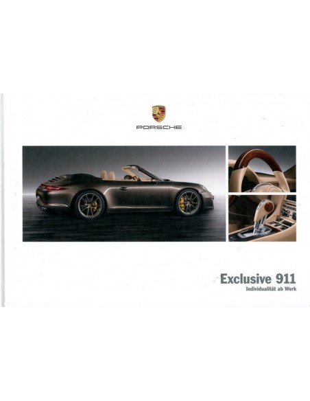2013 PORSCHE 911 CARRERA EXCLUSIVE HARDCOVER BROCHURE DUITS
