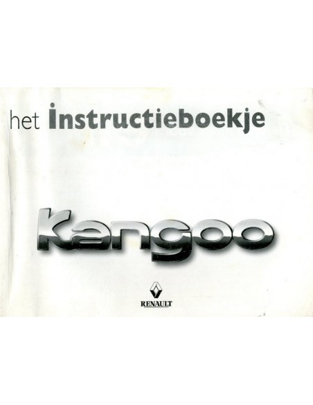 1998 RENAULT KANGOO INSTRUCTIEBOEKJE NEDERLANDS