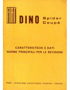 1967 FIAT DINO SPIDER COUPE WERKPLAATSHANDBOEK ITALIAANS