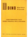 1967 FIAT DINO SPIDER COUPE WERKPLAATSHANDBOEK ITALIAANS