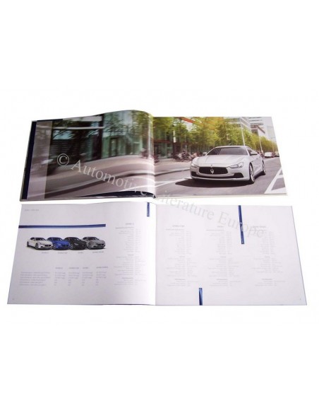 2014 MASERATI GHIBLI HARDCOVER BROCHURE ENGELS